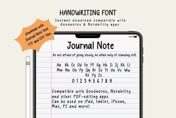 Journal Note: A Handwriting Font for Digital Design