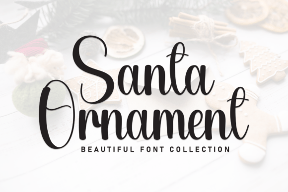 Santa Ornament: A Script Font for Editorial Elegance