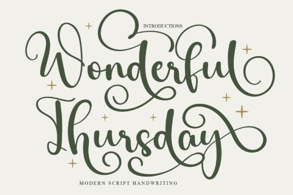 Wonderful Thursday: A Script Font for Modern Web Design